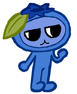 Yūki's blueberry mascot